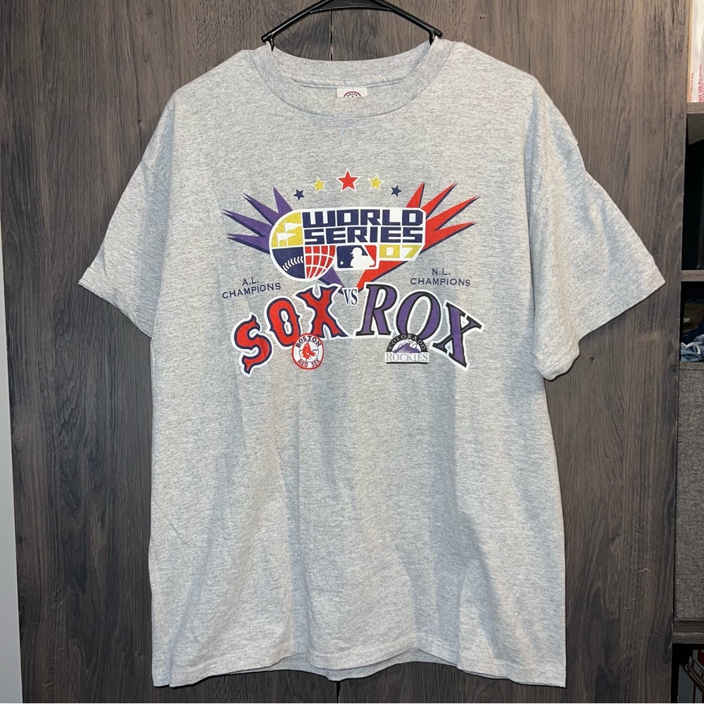 Vintage 2007 Red Sox vs Rockies World Series Shirt